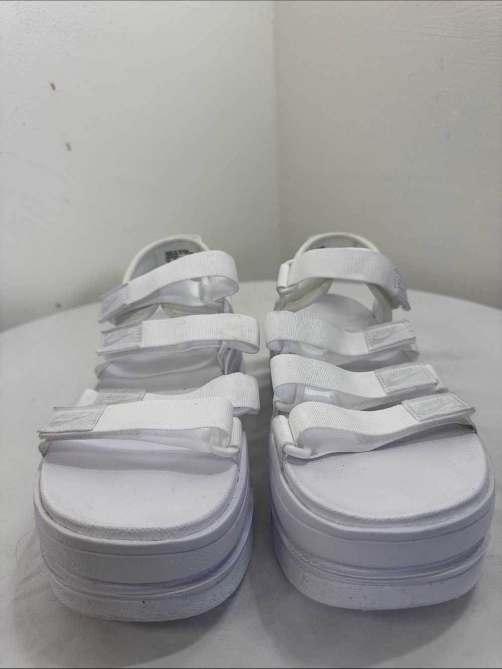 White Platform Strappy Sandals - Women's Lightweight Summer Shoe